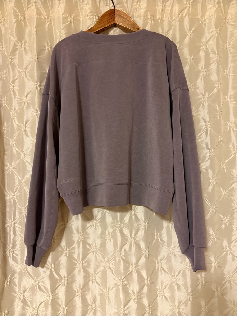 Lululemon Perfectly Oversized Cropped Crew Sweatshirt Softstreme Dusky Lavender - Picture 6 of 10